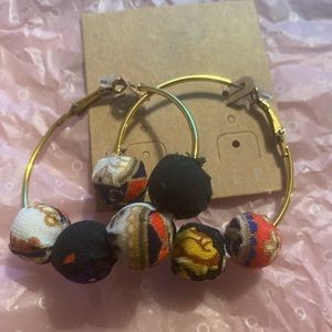 Colorful hoop earrings